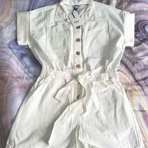 Oat New York White Romper
